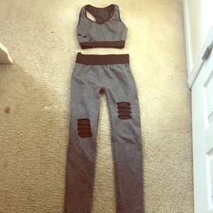 Sports bra and leggings